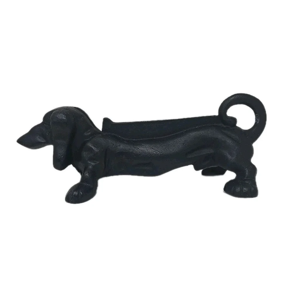 Vintage Cast Iron Dachshund Dog Boot Shoe Scraper Door Stop  U141